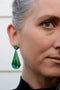 Double Drop Stud Earrings | Claire Ishino - Green Faceted Gems by Kitty Came Home. Australian Art Prints and Homewares. Green Door Decor. www.greendoordecor.com.au