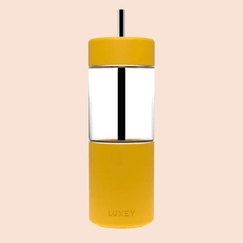 Duo Switch Interchangeable Coffee & Smoothie Cup (16oz) | Mustard by Luxey. Australian Art Prints and Homewares. Green Door Decor. www.greendoordecor.com.au