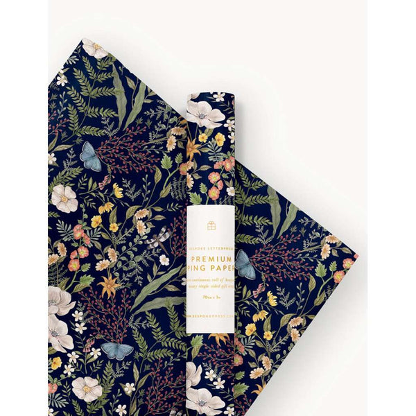 Gift Wrap Roll (3m) | Dusk In Bloom by Bespoke Letterpress. Australian Art Prints, Gifts, Fashion and Homewares. Green Door Decor. www.greendoordecor.com.au