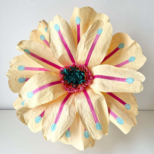 Paper Flowers - XL Coral Flower | Apricot by Nibbanah. Australian Art Prints, Gifts, Fashion and Homewares. Green Door Decor. www.greendoordecor.com.au