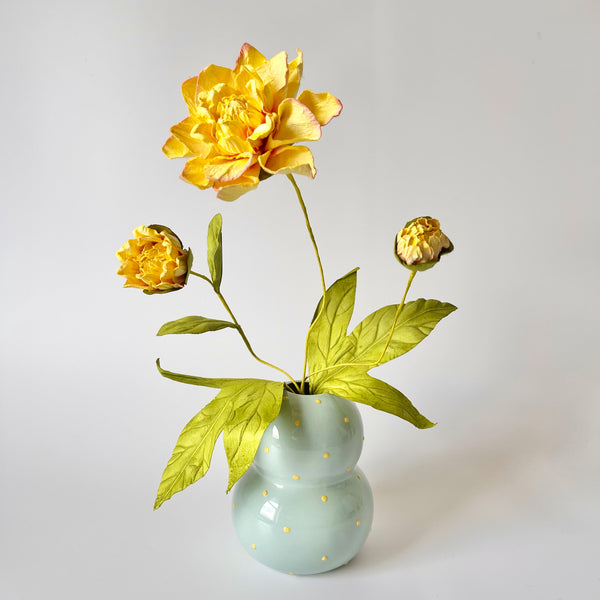 Paper Flowers - Dahlia Bunch | Yellow by Nibbanah. Australian Art Prints, Gifts, Fashion and Homewares. Green Door Decor. www.greendoordecor.com.au