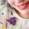 Chocolate Lily Simplified Mini Brooch | Erstwilder X Royal Botanic Gardens Victoria. Australian Art Prints, Gifts, Fashion and Homewares. Green Door Decor. www.greendoordecor.com.au