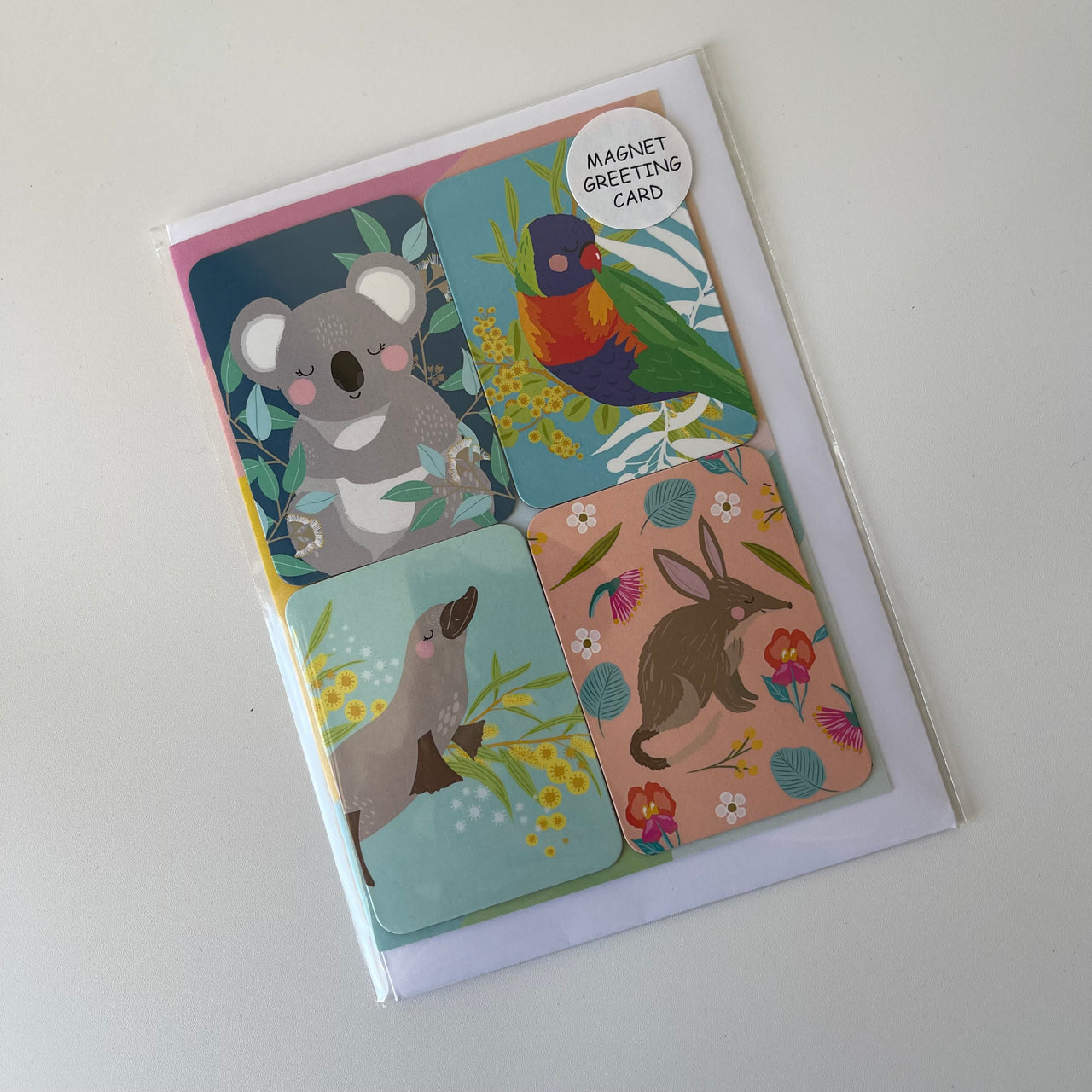 Removable Magnets Greeting Card - Christie Williams | Cute Aussie Animals by Aero Images. Australian Art Prints, Fashion and Homewares. Green Door Decor. www.greendoordecor.com.au