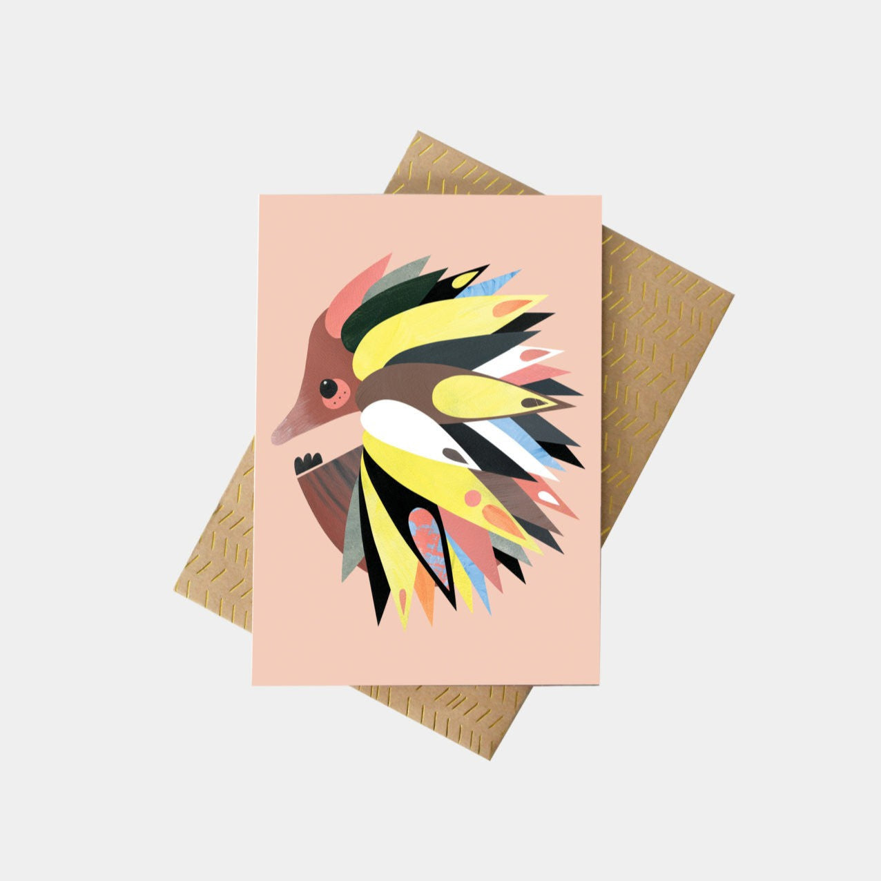 Echidna Greeting Card by Pete Cromer. Australian Art Prints and Homewares. Green Door Decor. www.greendoordecor.com.au