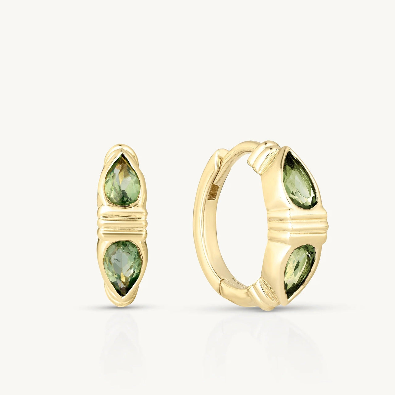 'Eden' Apatite Gold Huggies by ToniMay. Australian Art Prints, Fashion and Homewares. Green Door Decor. www.greendoordecor.com.au