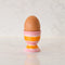 Egg Cup | Pink & Orange Stripe by Noss & Co. Australian Art Prints, Gifts, Fashion and Homewares. Green Door Decor. www.greendoordecor.com.au