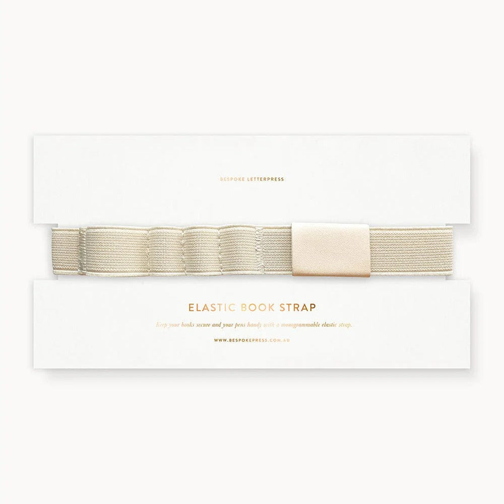 Elastic Book Strap | Ivory by Bespoke Letterpress. Australian Art Prints, Gifts, Fashion and Homewares. Green Door Decor. www.greendoordecor.com.au