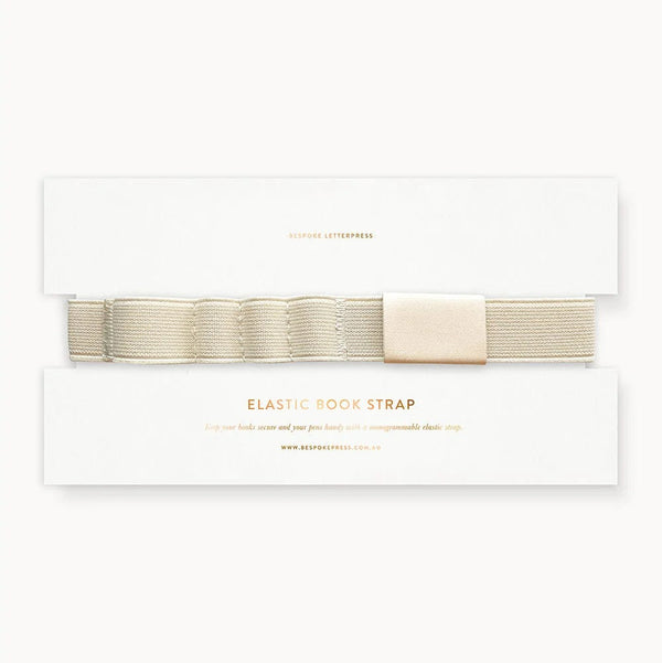 Elastic Book Strap | Ivory by Bespoke Letterpress. Australian Art Prints, Gifts, Fashion and Homewares. Green Door Decor. www.greendoordecor.com.au