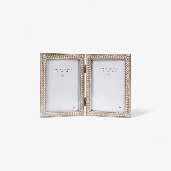 Eleanor Double Photo Frame | 4 x 6 by French Country Collections. Australian Art Prints, Gifts, Fashion and Homewares. Green Door Decor. www.greendoordecor.com.au