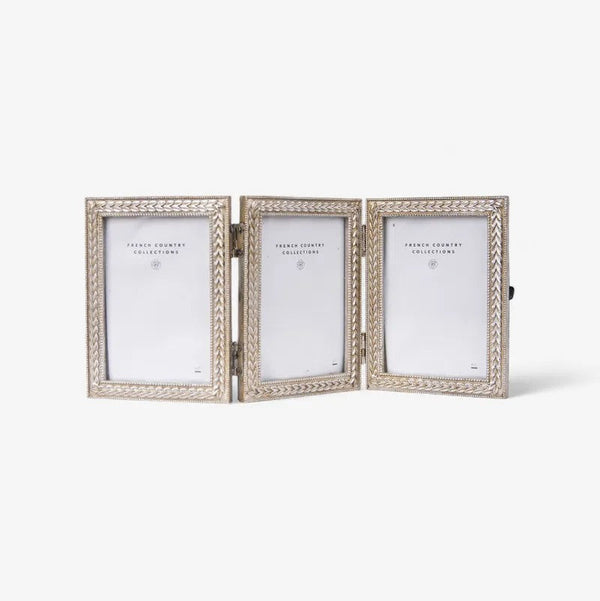 Eleanor Triple Photo Frame | 3.5 x 5 by French Country Collections. Australian Art Prints, Gifts, Fashion and Homewares. Green Door Decor. www.greendoordecor.com.au