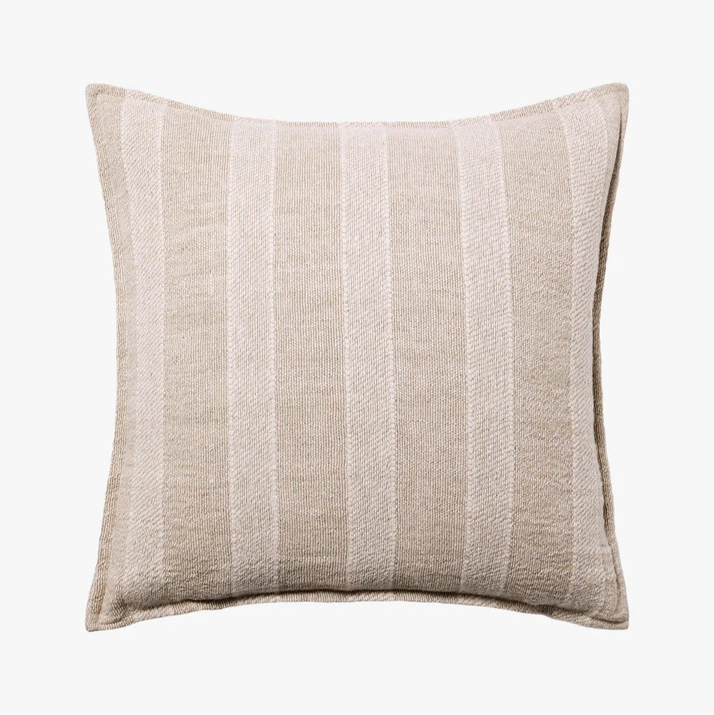 'Elio Latte' Pure Cotton Square Cushion (50cm) by L&M Home. Australian Art Prints and Homewares. Green Door Decor. www.greendoordecor.com.au