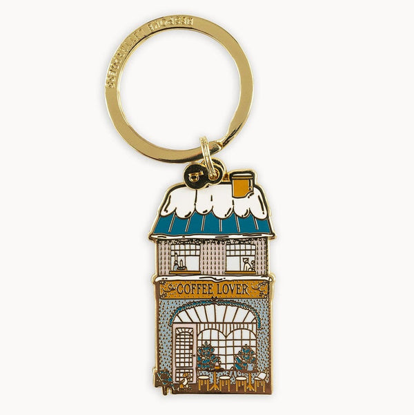 Enamel Keyring | Coffee Lover by Bespoke Letterpress. Australian Art Prints, Fashion and Homewares. Green Door Decor. www.greendoordecor.com.au