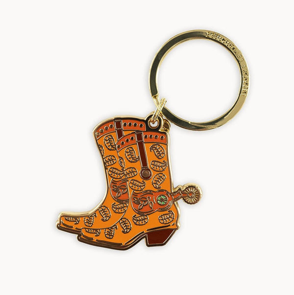 Enamel Keyring | Cowgirl Boots by Bespoke Letterpress. Australian Art Prints, Fashion and Homewares. Green Door Decor. www.greendoordecor.com.au