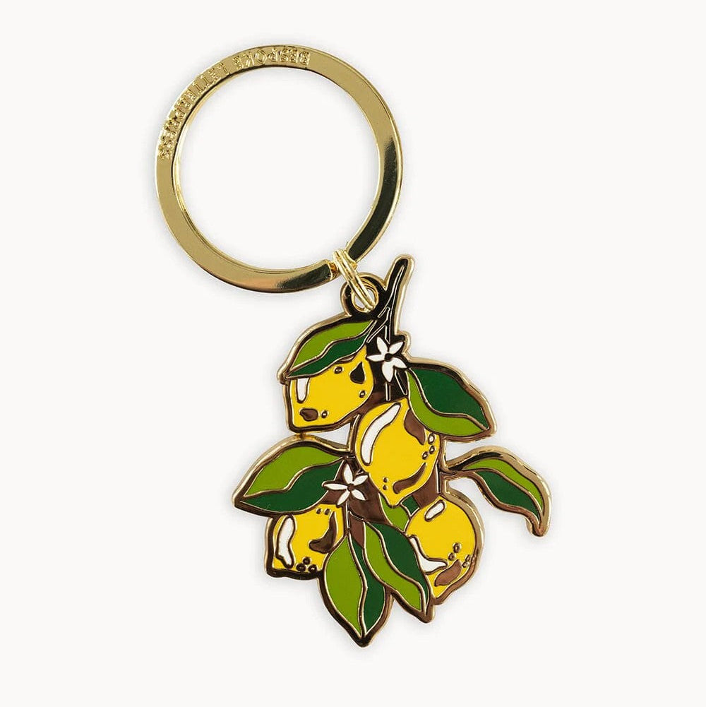 Enamel Keyring | Lemon by Bespoke Letterpress. Australian Art Prints, Fashion and Homewares. Green Door Decor. www.greendoordecor.com.au