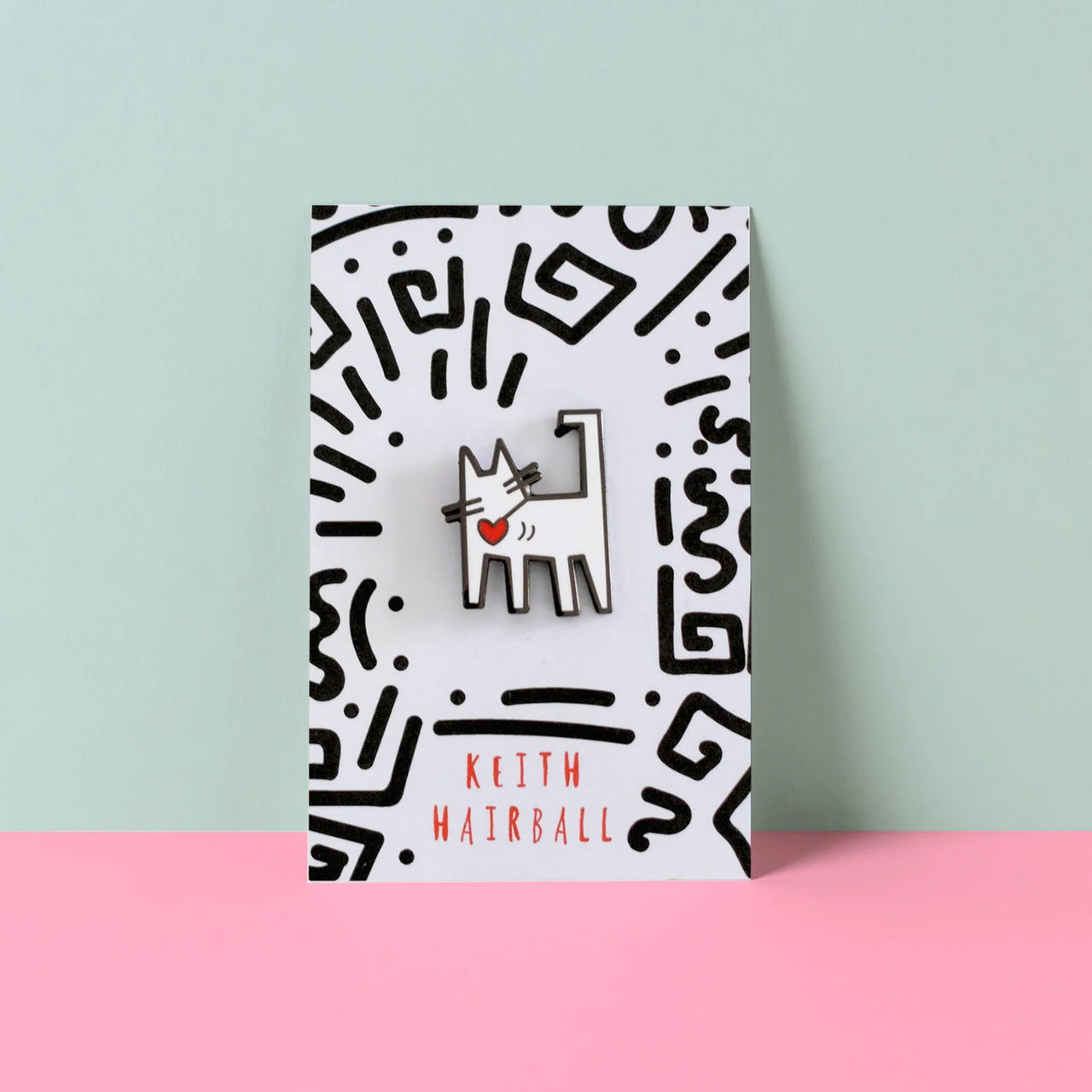 Enamel Pin | Keith Hairball by Vevoke. Australian Art Prints and Homewares. Green Door Decor. www.greendoordecor.com.au