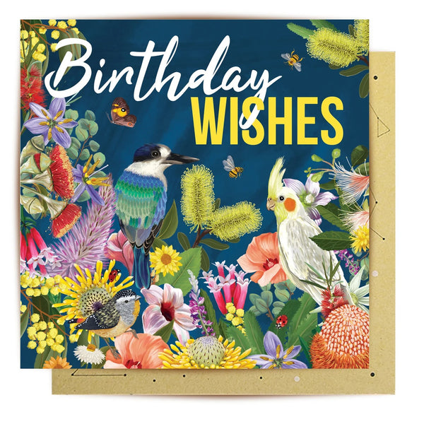 Greeting Card | Enchanted Birthday Wishes by La La Land. Australian Art Prints, Gifts, Fashion and Homewares. Green Door Decor. www.greendoordecor.com.au