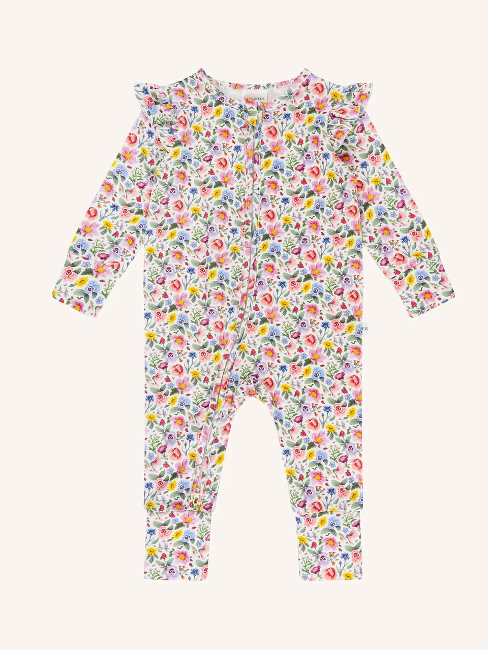 'Enchanted Flowers' Precious Frill Coverall | Cloud by Fleur Harris. Australian Art Prints and Homewares. Green Door Decor. www.greendoordecor.com.au