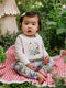 'Enchanted Flowers Party' Dandy Duo Bibs - 2 Pack | Sugar Pink by Fleur Harris. Australian Art Prints, Gifts, Fashion and Homewares. Green Door Decor. www.greendoordecor.com.au