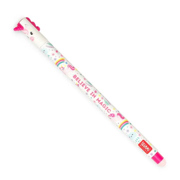 Legami | Erasable Gel Pen | Unicorn (Pink Ink) by Paperie. Australian Art Prints, Gifts, Fashion and Homewares. Green Door Decor. www.greendoordecor.com.au
