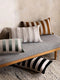 'Etro' Stripe Velvet Cushion (65x40cm) | Toffee by L&M Home. Australian Art Prints, Gifts, Fashion and Homewares. Green Door Decor. www.greendoordecor.com.au
