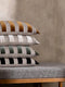 'Etro' Stripe Velvet Cushion (65x40cm) | Toffee by L&M Home. Australian Art Prints, Gifts, Fashion and Homewares. Green Door Decor. www.greendoordecor.com.au