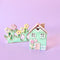 Tealight House | Mint Green House with Butterfly by Yellow Rock Decor. Australian Art Prints and Homewares. Green Door Decor. www.greendoordecor.com.au