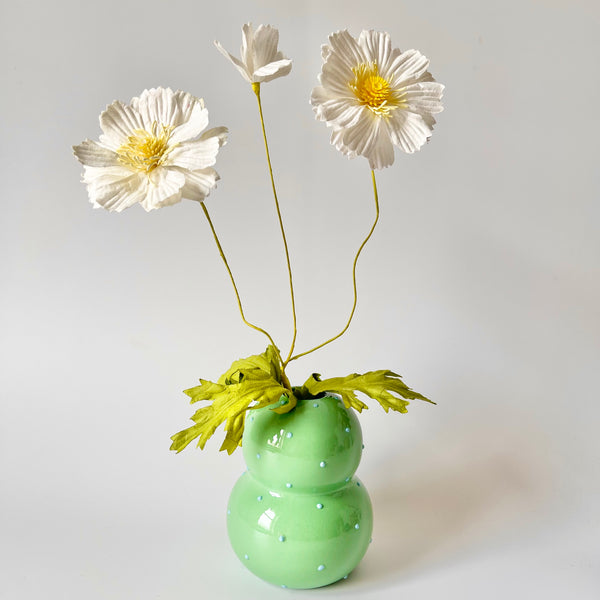 Paper Flowers - Cosmos Garden | White by Nibbanah. Australian Art Prints, Gifts, Fashion and Homewares. Green Door Decor. www.greendoordecor.com.au