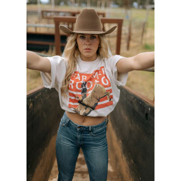 'FM Rodeo' Box Tee | FAR MER. by Whitney by Whitney Spicer Art. Australian Art Prints, Fashion and Homewares. Green Door Decor. www.greendoordecor.com.au