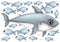 Fabric Wall Decals - Sea Creatures Shark by Isla Dream. Australian Art Prints and Homewares. Green Door Decor. www.greendoordecor.com.au