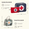 Kollab Family First Aid Kit | Navy/Red by Kollab. Australian Art Prints, Gifts, Fashion and Homewares. Green Door Decor. www.greendoordecor.com.au