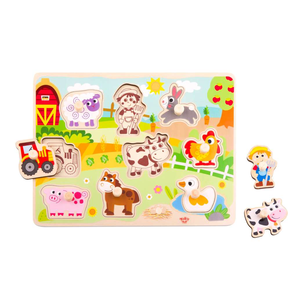 Farm Peg Puzzle by Eleganter Australia. Australian Art Prints and Homewares. Green Door Decor. www.greendoordecor.com.au