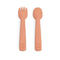 Feedie® Fork & Spoon Set | Dark Peach | We Might Be Tiny. Australian Art Prints and Homewares. Green Door Decor. www.greendoordecor.com.au