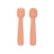 Feedie® Fork & Spoon Set | Dark Peach | We Might Be Tiny. Australian Art Prints and Homewares. Green Door Decor. www.greendoordecor.com.au