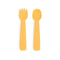 Feedie® Fork & Spoon Set | Mustard | We Might Be Tiny. Australian Art Prints and Homewares. Green Door Decor. www.greendoordecor.com.au