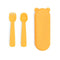 Feedie® Fork & Spoon Set | Mustard | We Might Be Tiny. Australian Art Prints and Homewares. Green Door Decor. www.greendoordecor.com.au