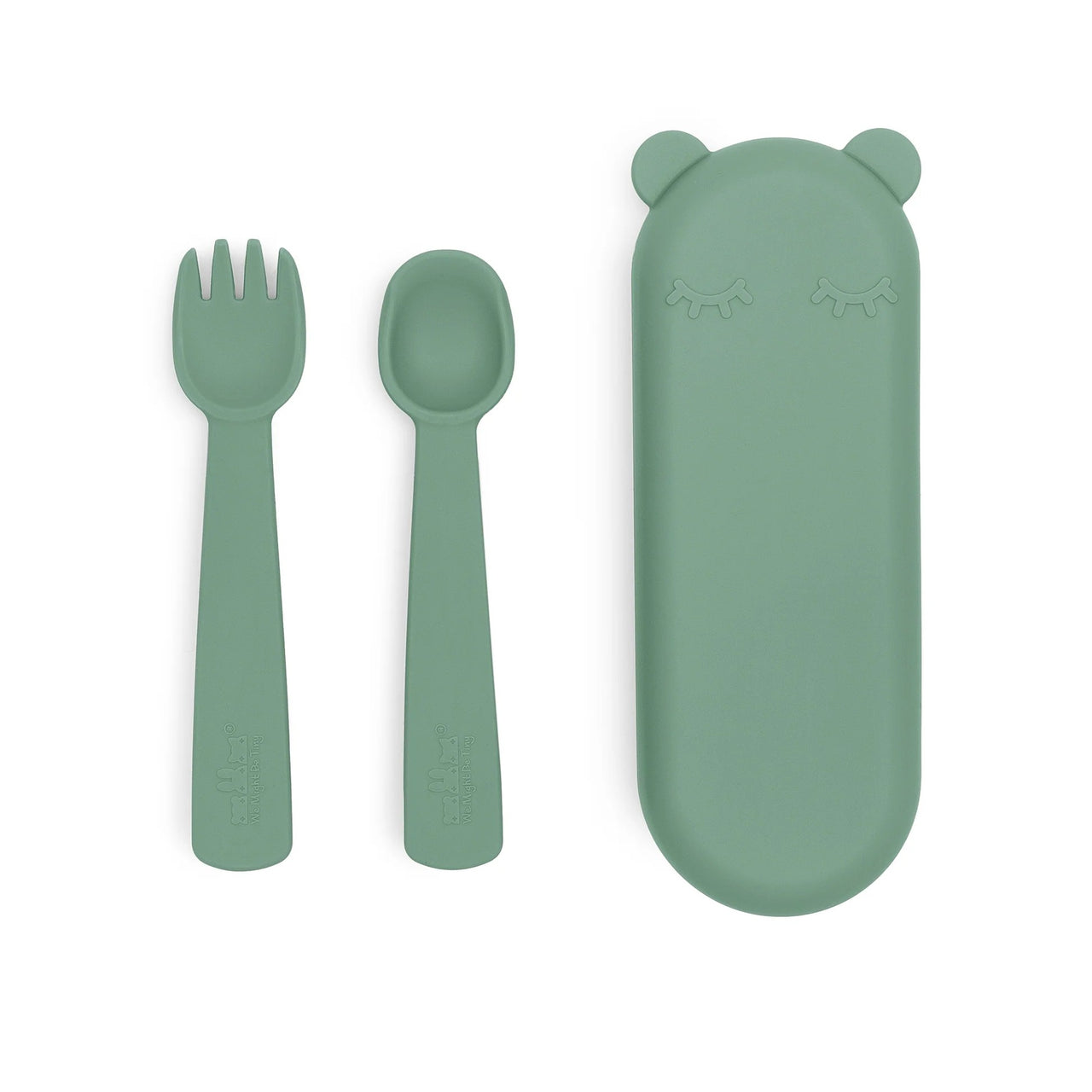 Feedie® Fork & Spoon Set | Sage | We Might Be Tiny. Australian Art Prints and Homewares. Green Door Decor. www.greendoordecor.com.au