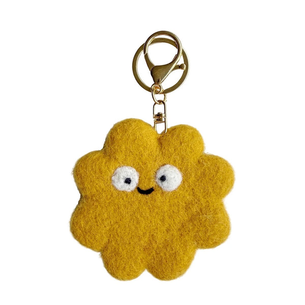 Feel Good Fuzzy Friend Bag Charm/Keychain | Sunny by Home Dweller. Australian Art Prints, Gifts, Fashion and Homewares. Green Door Decor. www.greendoordecor.com.au