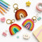Felt Rainbow Keychain | Sherbet by Home Dweller. Australian Art Prints, Gifts, Fashion and Homewares. Green Door Decor. www.greendoordecor.com.au