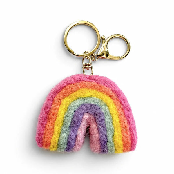 Felt Rainbow Keychain | Fairyfloss by Home Dweller. Australian Art Prints, Gifts, Fashion and Homewares. Green Door Decor. www.greendoordecor.com.au