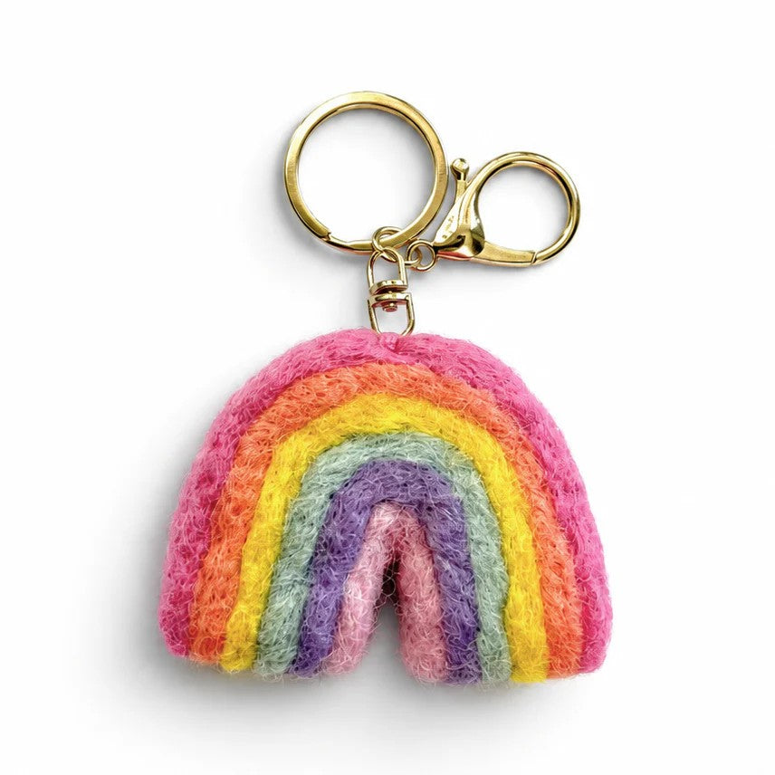 Felt Rainbow Keychain | Fairyfloss by Home Dweller. Australian Art Prints, Gifts, Fashion and Homewares. Green Door Decor. www.greendoordecor.com.au