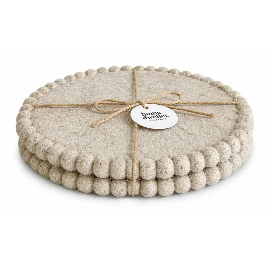 Felt Trivet Set | Cloud by Home Dweller. Australian Art Prints, Gifts, Fashion and Homewares. Green Door Decor. www.greendoordecor.com.au