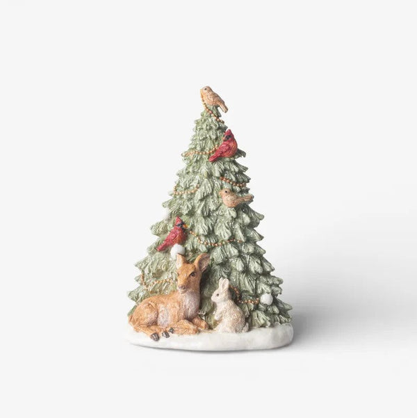 Festive Tree with Deer and Birds | Christmas Ornament by French Country Collections. Australian Art Prints, Gifts, Fashion and Homewares. Green Door Decor. www.greendoordecor.com.au