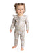 'Field of Dreams' Precious Frill Coverall Onesie | Soft Taupe by Fleur Harris. Australian Art Prints and Homewares. Green Door Decor. www.greendoordecor.com.au