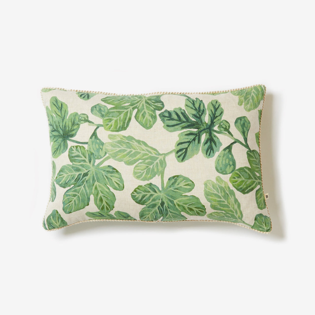 Fig Green Cushion | 60x40cm by Bonnie and Neil. Australian Art Prints and Homewares. Green Door Decor. www.greendoordecor.com.au