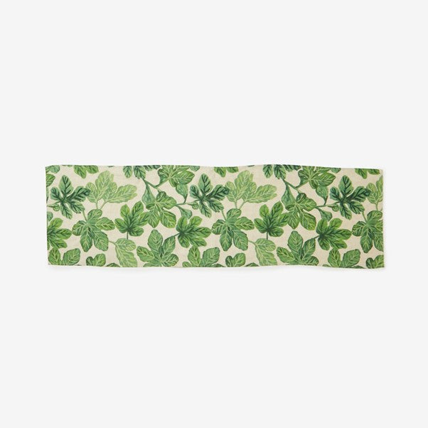 'Fig Green' Table Runner by Bonnie and Neil. Australian Art Prints and Homewares. Green Door Decor. www.greendoordecor.com.au