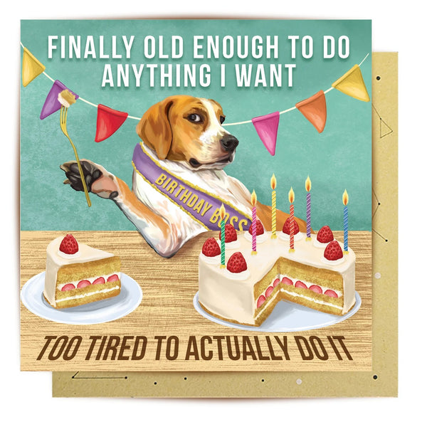 Greeting Card | Finally Old Enough by La La Land. Australian Art Prints, Fashion and Homewares. Green Door Decor. www.greendoordecor.com.au