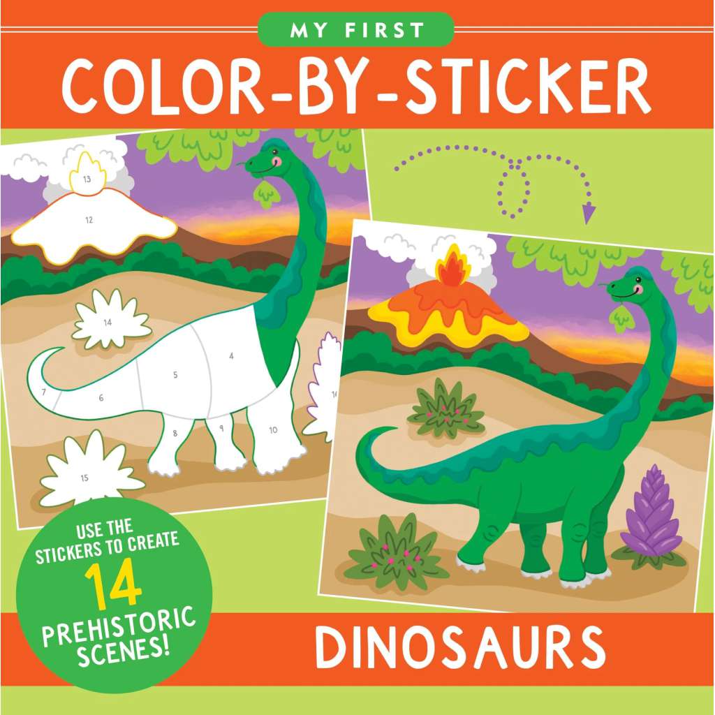 First Colour-By-Sticker Book | Dinosaurs by Peter Pauper Press. Australian Art Prints, Gifts, Fashion and Homewares. Green Door Decor. www.greendoordecor.com.au