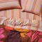 Fitted Sheet - Queen | Stripe Orange by Bonnie and Neil. Australian Art Prints and Homewares. Green Door Decor. www.greendoordecor.com.au