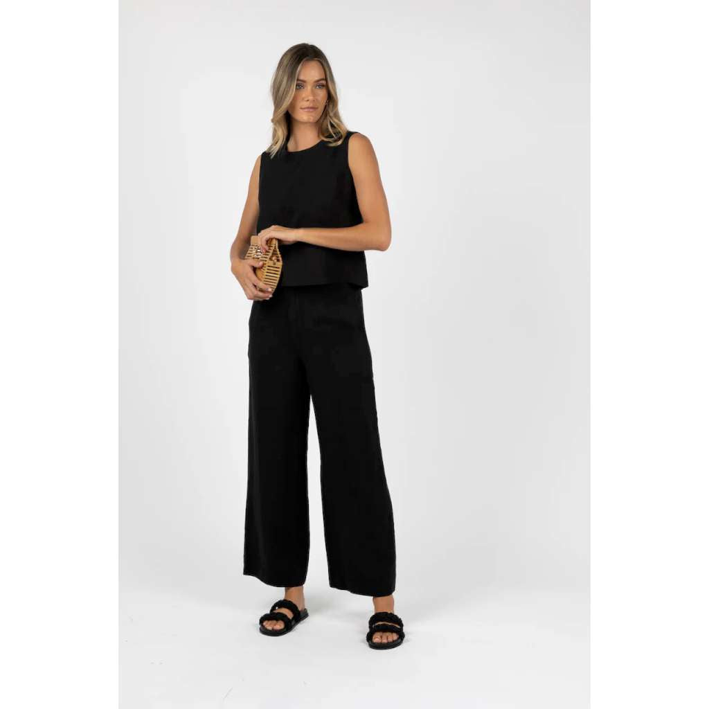 Fleetwood Linen Pant | Black by Humidity Lifestyle. Australian Art Prints and Homewares. Green Door Decor. www.greendoordecor.com.au