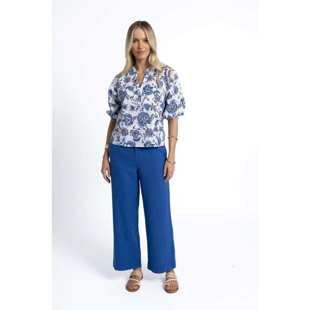 Fleetwood Linen Pant | Royal Blue by Humidity Lifestyle. Australian Art Prints and Homewares. Green Door Decor. www.greendoordecor.com.au
